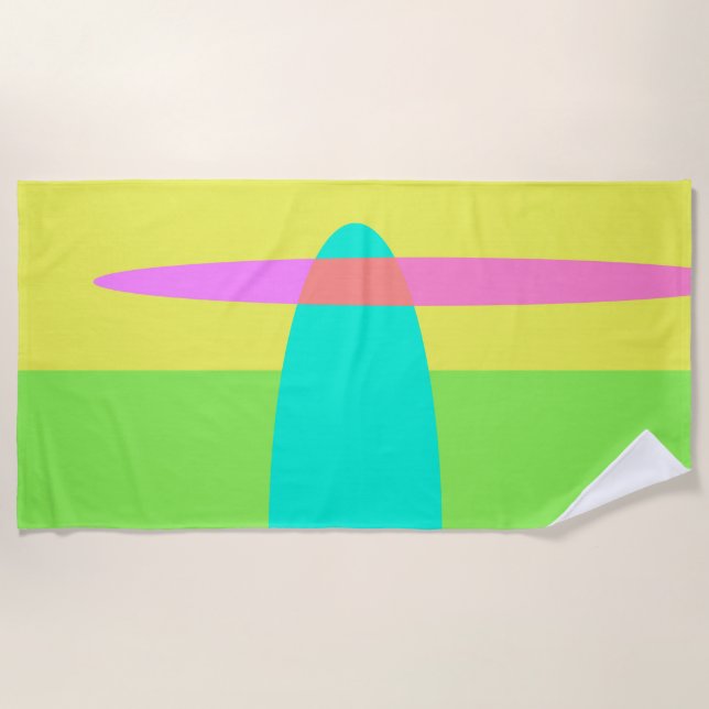 Abstract Beach Towel (Front)