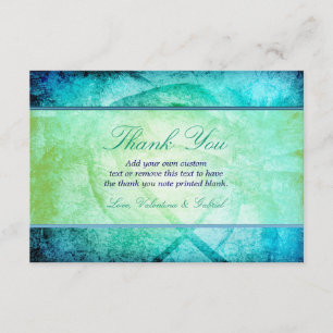 Abstract Beach Watercolor Thank You Cards