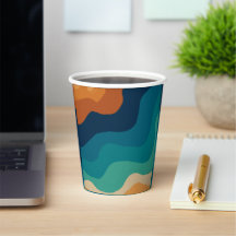 Abstract beach waves 70s style