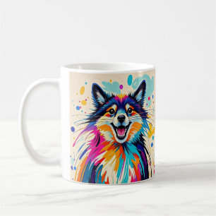 Abstract bear cute funny happy animal art  coffee mug