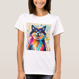 Abstract bear cute funny happy animal art T-Shirt