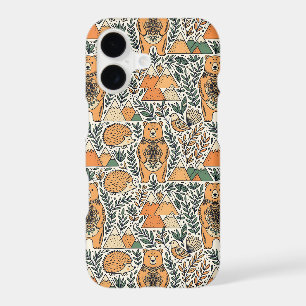 Abstract Bear Hedge Sparrow Nordic iPhone Cases
