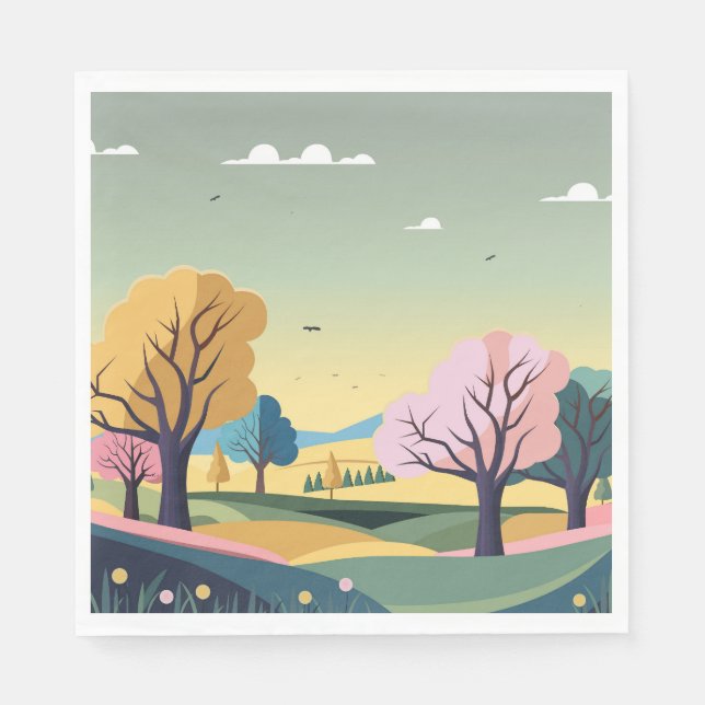 Abstract Beautiful Nature Napkin (Front)