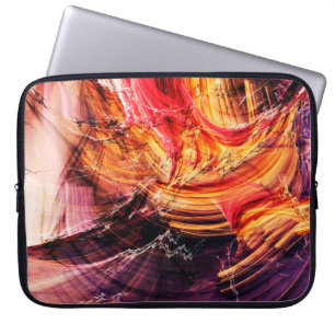 Abstract beautiful purple, red and yellow bright c laptop sleeve