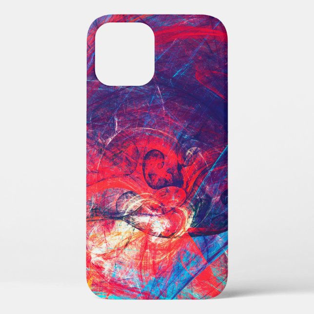 Abstract beautiful red and blue bright colour back Case-Mate iPhone case (Back)