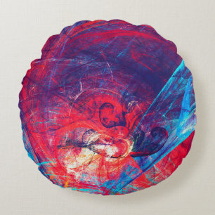 Abstract beautiful red and blue bright colour back round pillow