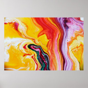 Abstract beautiful watercolor ocean poster