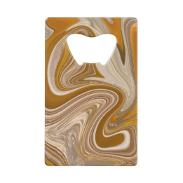 Abstract Beer Time Credit Card Bottle Opener