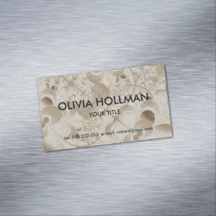 Abstract beige pattern 	Magnetic business card