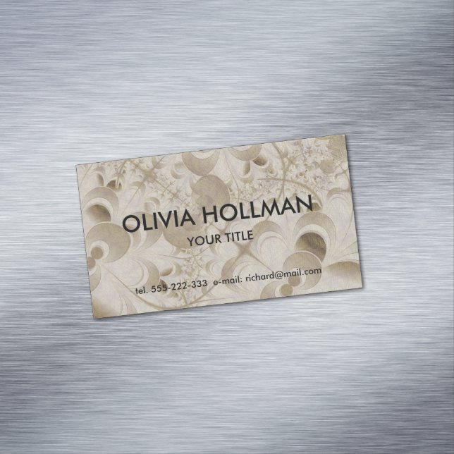 Abstract beige pattern 	Magnetic business card (In Situ)