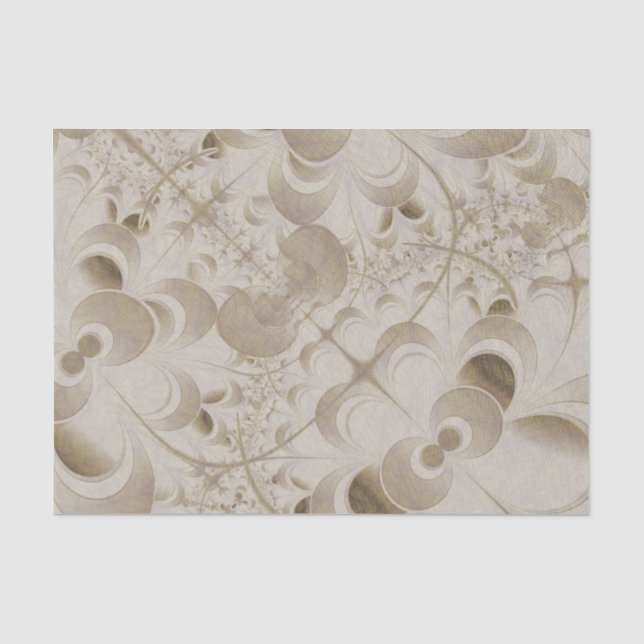 Abstract beige pattern tissue paper (Front)