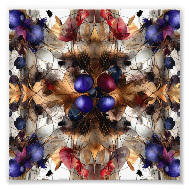 Abstract berries photo print (Front)