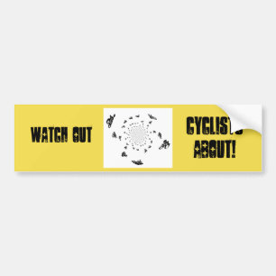Abstract Bicycle Race Cycling Bumper Sticker