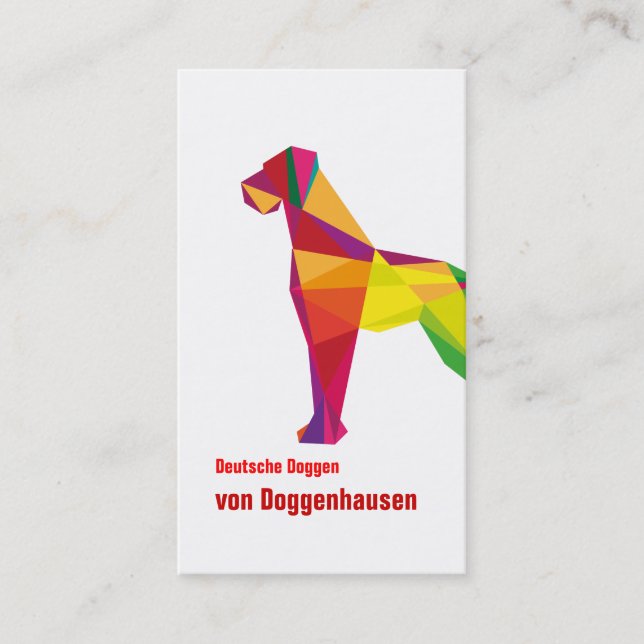 Abstract big dog business card (Front)