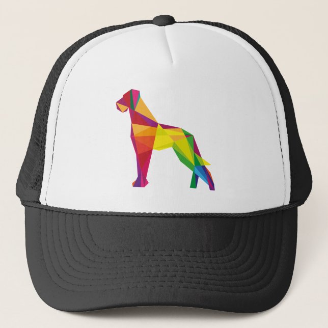 Abstract big dog trucker hat (Front)