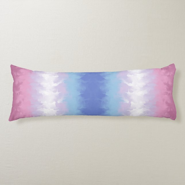 Abstract Bigender Pride Flag     Body Pillow (Front)