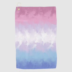 Abstract Bigender Pride Flag Golf Towel