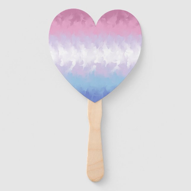 Abstract Bigender Pride Flag     Hand Fan (Front)