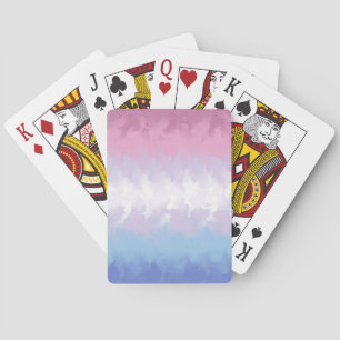 Abstract Bigender Pride Flag Playing Cards