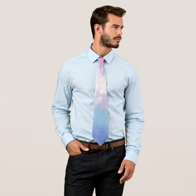 Abstract Bigender Pride Flag   Tie (In Situ)