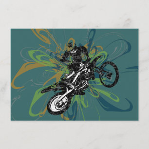 Abstract Biker Custom Party Invitations