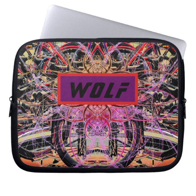 Abstract Bikes and a name or word Laptop Sleeve (Front)