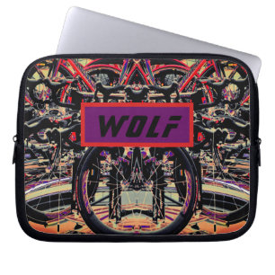 Abstract Bikes and a name or word Laptop Sleeve