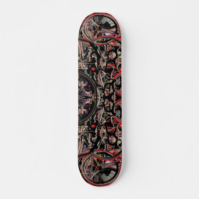 Abstract Bikes Skateboard (Front)