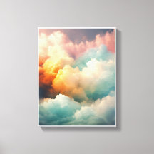 Abstract billowing clouds Canvas Print