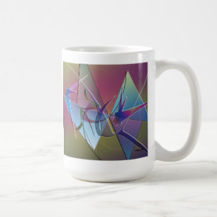 abstract bird mug