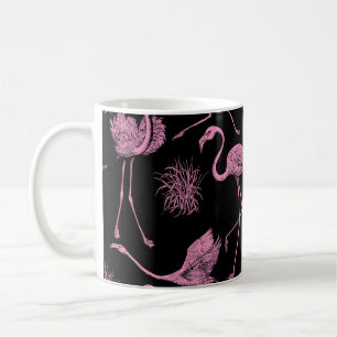 Abstract Birds: Monochrome Fashion Pattern Coffee Mug