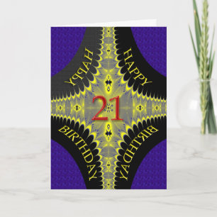 Abstract birthday card for an 21 year old