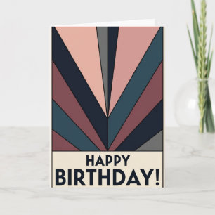 Abstract Birthday Fan Card