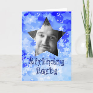 Abstract Birthday party invitation Photo Card