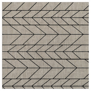 Abstract Black and Any Colour Geometric Pattern Fabric