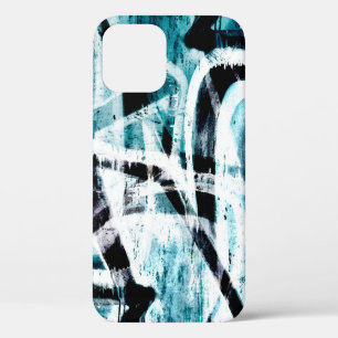 Abstract black and blue graffiti Case-Mate iPhone 12 Case