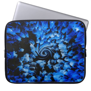Abstract Black and Blue  Laptop Sleeve