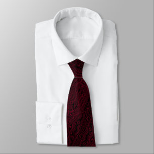 Abstract Black and Bordeaux Neck Tie Choose Colour
