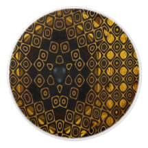 Abstract Black and Gold Ceramic Pull