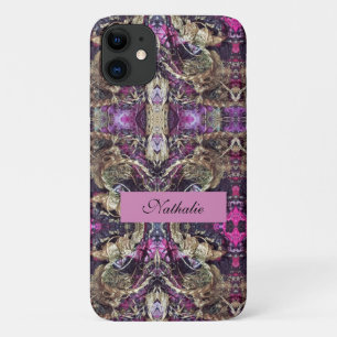 Abstract black and gold ropes iPhone 11 case
