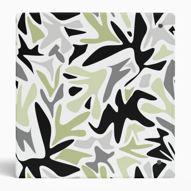 Abstract, Black and Green, Youth, Modern, Creative Binder (Back)