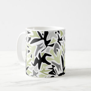 Abstract, Black and Green, Youth, Modern, Creative Coffee Mug