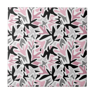 Abstract, Black and Pink, Youth, Modern Throw Pill Tile