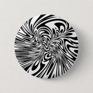  abstract  Black and white 2 Inch Round Button