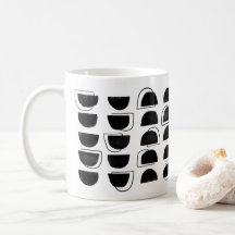 Abstract Black and White Coffee Mug