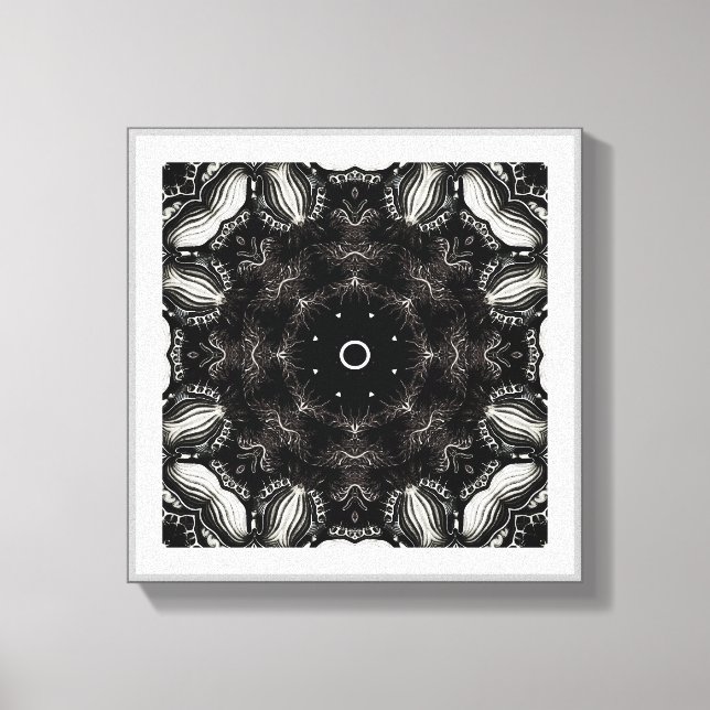 Abstract Black and White Home Decor Wall Art (Front)