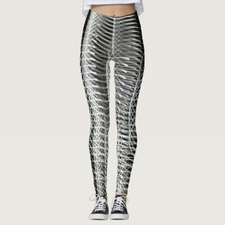Abstract Black and White Leggings