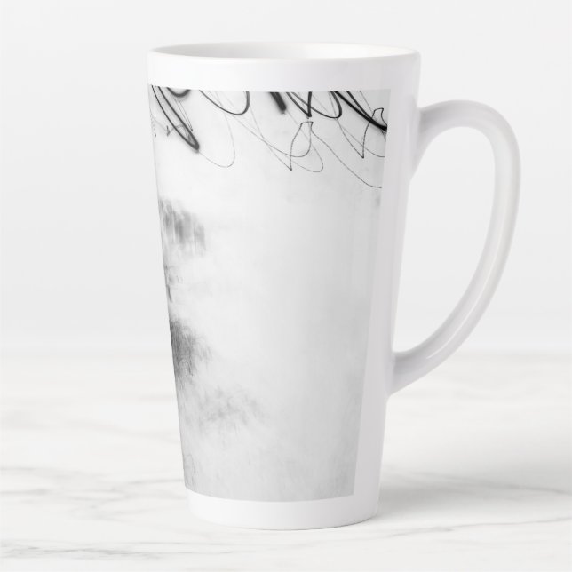 Abstract Black and White Light Trails Long Exposur Latte Mug (Right)