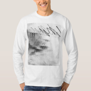Abstract Black and White Light Trails Long Exposur T-Shirt