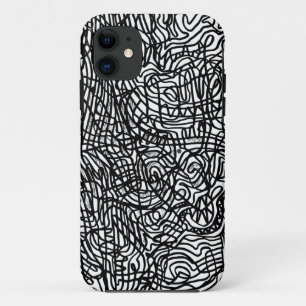 Abstract Black and White Lines iPhone / iPad case